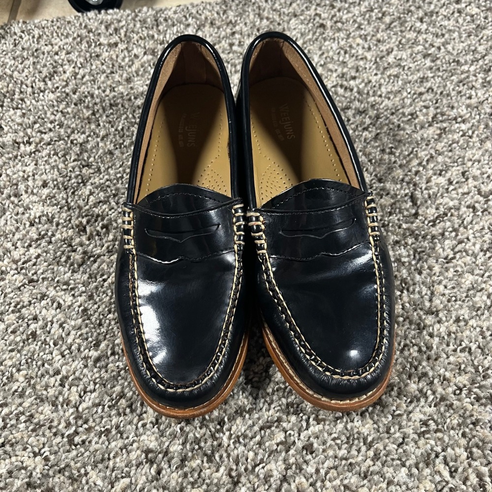 G.H. Bass Weejuns Men's 6.5 Logan Black Leather Penny Loafers